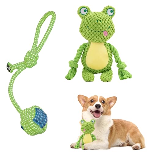 SoeUyd Hundespielzeug, Tauziehen Plüschhundespielzeug, Süßes Quietschendes Hundespielzeug, Interaktives Stabiles Spielzeug für Large Breeds Welpen, Kleine, Mittlere, Große Hunde von SoeUyd