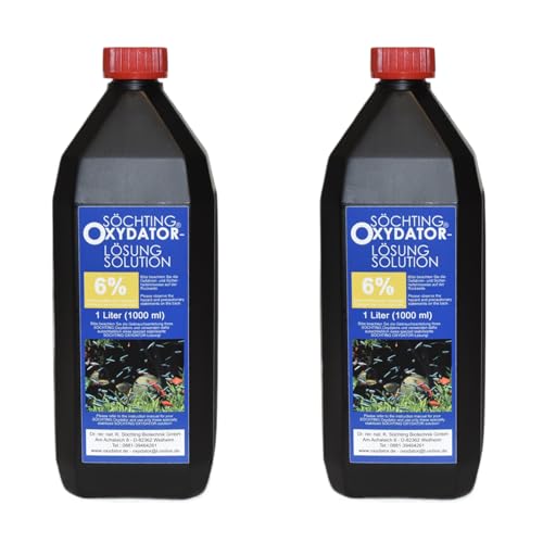 Söchting 6% Wasserstoffperoxid-Oxydator-Lösung 2er Pack – 2 x 1000 ml für verbesserte Sauerstoffversorgung in Aquarien & Teichen Söchting 6% Wasserstoffperoxid-Oxydator-Lösung 2er Pack – 2 x 1000 ml für verbesserte Sauerstoffversorgung in Aquarien & Teichen von Söchting Biotechnik