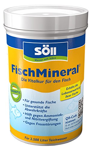 Söll 15232 FischMineral Vitalkur für Teichfische 250 g - Fischpflegemittel | Entgiftung und Neutralisierung von Wasser | mit lebenswichtigen Mineralien für vitale Fische im Fischteich Gartenteich Koiteich Söll 15232 FischMineral Vitalkur für Teichfische 250 g - Fischpflegemittel | Entgiftung und Neutralisierung von Wasser | mit lebenswichtigen Mineralien für vitale Fische im Fischteich Gartenteich Koiteich von Söll