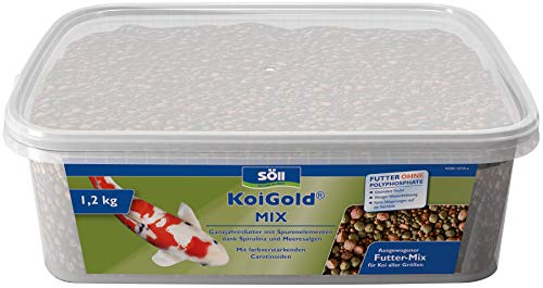 Söll KoiGold Mix - Koifutter mit Spurenelementen und Vitaminen zur vollwertigen Ernährung von Koi im Koiteich, Gartenteich, Fischteich von Söll