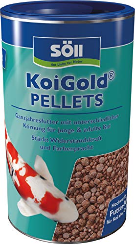 Söll KoiGold Futter-Pellets, 1 l, 1er Pack (1 x 1 l) von Söll