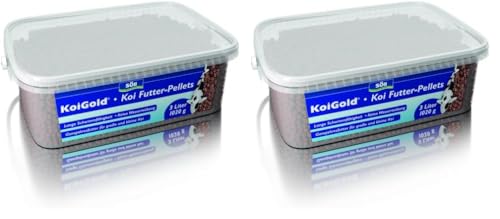 Söll 81451 KoiGold Pellets 2,5 kg - Ganzjahresfutter in Pelletform (2-6mm), Alleinfuttermittel für alle Koi, fördert Vitalität (Packung mit 2) von Söll