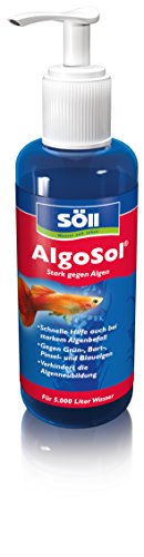 Söll 83695 AlgoSol, 500 ml - hocheffektives Aquarienpflegemittel/Algenmittel mit Lichtfilter/gegen Grünalgen Bartalgen Pinselalgen Blaualgen von Söll