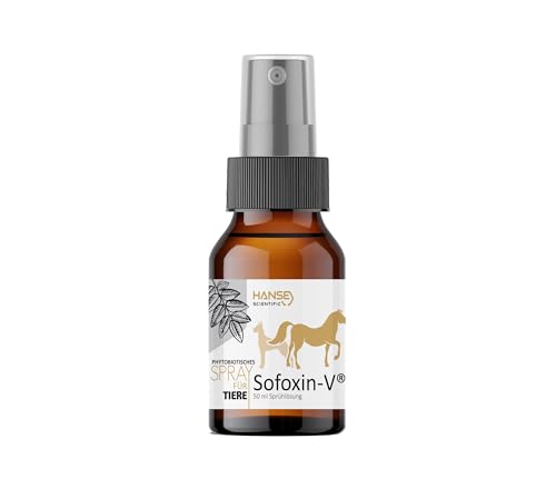 Sofoxin V Extra - Wundpflegespray für Tiere Vegan – Einfach, professionell, unkompliziert – Enthält pflanzliche Polymere - Soforthilfe bei Verletzungen der Haut – 50 ml von Sofoxin