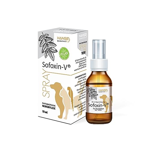 Sofoxin V - Wundpflegespray für Tiere Vegan – Enthält pflanzliche Polymere, wie EIN natürliches Sprühpflaster - Soforthilfe bei Verletzungen der Haut – 10 ml (1 stück) Sofoxin V - Wundpflegespray für Tiere Vegan – Enthält pflanzliche Polymere, wie EIN natürliches Sprühpflaster - Soforthilfe bei Verletzungen der Haut – 10 ml (1 stück) von Sofoxin