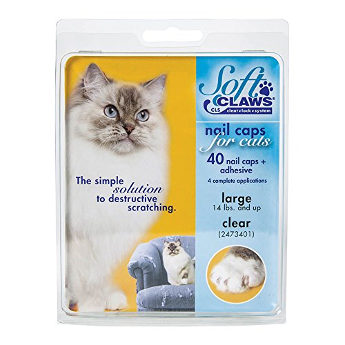 SOFTCLAWS® Krallenschutzes für Katzen - Large - Durchsichtig von Soft Claws