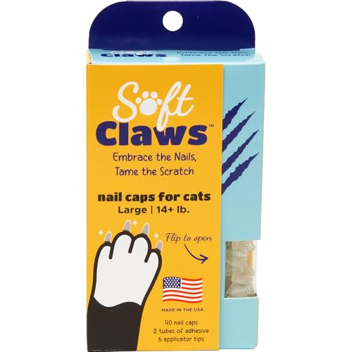 SOFTCLAWS® Krallenschutzes für Katzen - Large - Durchsichtig von Soft Claws