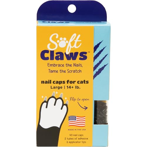 SOFTCLAWS® Krallenschutzes für Katzen - Large - Schwarz von Soft Claws