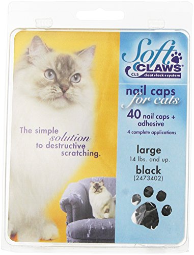 SOFTCLAWS® Krallenschutzes für Katzen - Large - Schwarz von Soft Claws