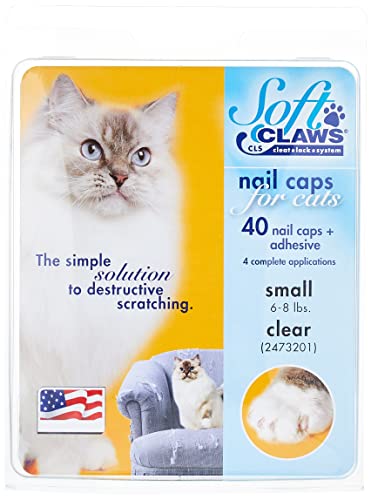 SOFTCLAWS® Krallenschutzes für Katzen - Small - Durchsichtig von Soft Claws