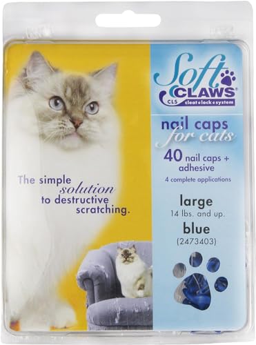 Soft Claws SOFTCLAWS® Krallenschutzes für Katzen - Large - Blau von Soft Claws