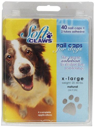 Soft Claws Inc Weiches Klauen Hund Nail Kappen Take Home Kit, X-Large, Natural von Soft Claws