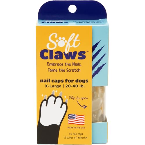 Soft Claws Inc Weiches Klauen Hund Nail Kappen Take Home Kit, X-Large, Natural von Soft Claws