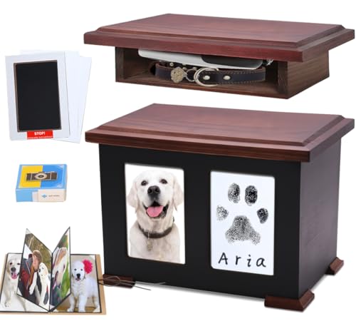 Sofunii Haustierurnen für Hunde, Asche mit Bilderrahmen, 26 x 18 cm, extra groß, Massivholz, Beerdigung, Gedenkbox mit Album, Katzen-Erinnerungsbox für Verlust, Haustier-Gedenkgeschenk Sofunii Haustierurnen für Hunde, Asche mit Bilderrahmen, 26 x 18 cm, extra groß, Massivholz, Beerdigung, Gedenkbox mit Album, Katzen-Erinnerungsbox für Verlust, Haustier-Gedenkgeschenk von Sofunii
