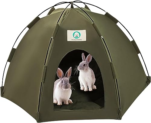 Katzenzelt im Freien, Bett, Hundezelt, Welpenzelt, Bett, Haustierzelt for draußen, Katzennest, waschbarer Zwinger, kleine Belüftung, Katzenhaus for Katzen im Innenbereich, atmungsaktiv (Color : Green von Sohodoo