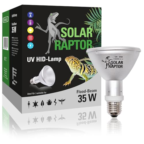 SOLAR RAPTOR HID UV-Strahler 35 Watt Flood, Metalldampflampe, Wärme & UV-Lampe für Terrarien von SOLAR RAPTOR
