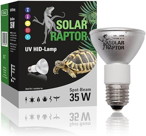 SOLAR RAPTOR HID UV-Strahler, Metalldampflampe, Wärme & UV-Lampe für Terrarien (35 Watt/Spot) von SOLAR RAPTOR