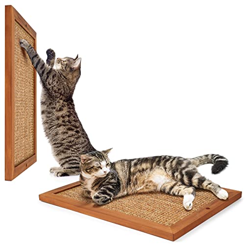 SolidChoice BXL Kratzbaum für Katzen, natürliches Sisal, Boden- oder Wandmontage, vertikale Kratzunterlage für Indoor-Katzen, Erwachsene oder Kätzchen, 2 Stück von SolidChoice