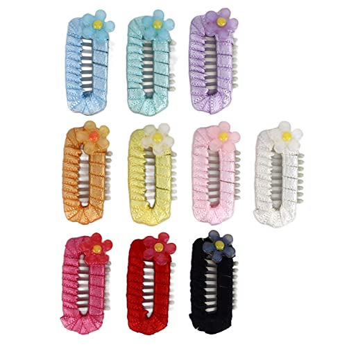 10 Polyester -Haustierhaarnadel, Farbenfrohe Welpenhaarclip, Französische Hundehaarnadel, Robuster Kopfschmuck, Ornament für Haustiere Katzen und Hunde von Solinder