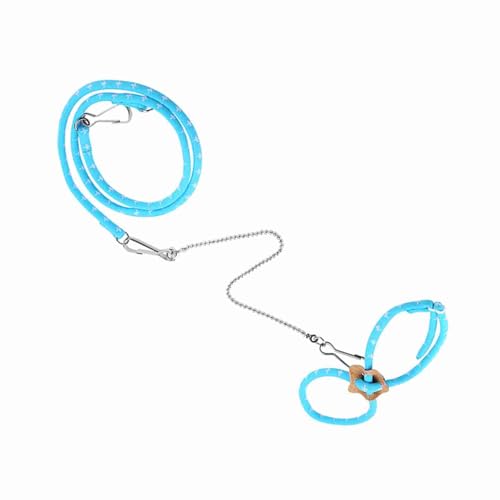 Einstellbarer Häschenkabelbaum mit Finder Bell aus Hochwertiger Baumwolle, Ultra-weich und Robust, Geeignet für Hamster, Eidechsen, Schildkröten, Verhindern Verletzungen für (Blau) von Solinder