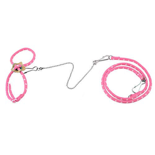 Einstellbarer Häschenkabelbaum mit Finder Bell aus Hochwertiger Baumwolle, Ultra-weich und Robust, Geeignet für Hamster, Eidechsen, Schildkröten, Verhindern Verletzungen für (Rosa) von Solinder