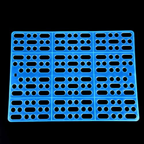 Kaninchenkäfigmatte, Ungiftig, Leicht zu Reinigen, Robust, rosa/blau/weiß, 13,6 X 9,8 X 0,2 Zoll, aus Hochwertigem Kunststoff, mit Einer Rutschenden Oberfläche, Stilvollem (Blau) von Solinder