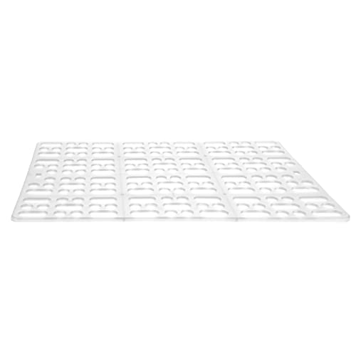 Kaninchenkäfigmatte, Ungiftig, Leicht zu Reinigen, Robust, rosa/blau/weiß, 13,6 X 9,8 X 0,2 Zoll, aus Hochwertigem Kunststoff, mit Einer Rutschenden Oberfläche, Stilvollem (Weiß) von Solinder