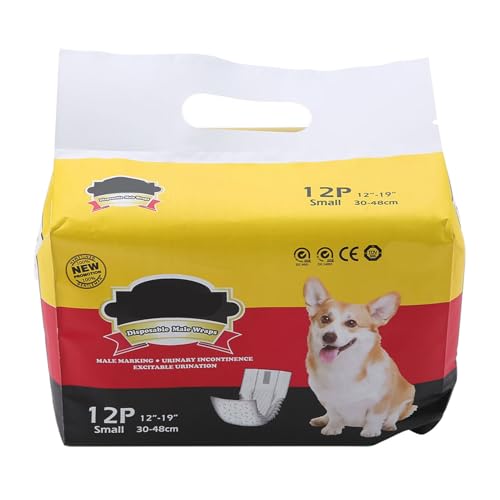 Männliche Hund Bauch Wraps, Blaues Knochenmuster, das Urinieren Verhindern, Sauber Bleiben, aus Nicht Gewebten + Baumwolle, XS-L-Größen für die (S) von Solinder