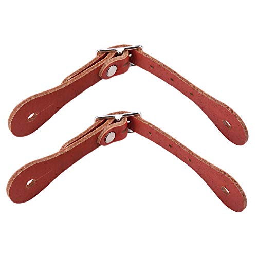 Robustes Ledersporngurt, Show Equestrian Riding, Set mit Passenden Stiefeln und Sporen für Outdoor -Sportarten (#2) von Solinder