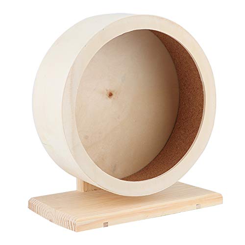 Solinder Hamsterhaus, Hölzernes Laufradspielzeug aus Hochwertigem Holzmaterial für Hamster, Maus und Kleinen Pelzigen Tieren, Sicher und Angenehm zu Besteigen, Hilft, die Fähigkeit und (M) von Solinder