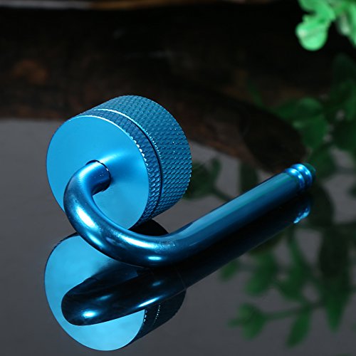 Solinder Kohlendioxid-Diffusor aus Aluminiumlegierung, Silberne Aquarienausrüstung Zur Befestigung Am Aquarium mit Saugnapf, aus Hochwertigem Material mit Nickeloxidoberfläche und (Blau) von Solinder