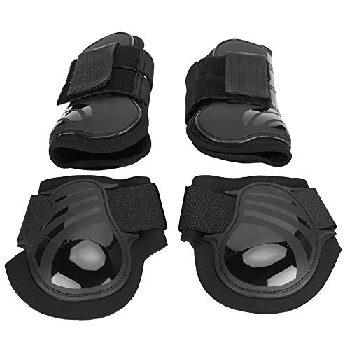 Vordere Hind -Pferde -Beinstiefel, Verdicken PU -Pferdestiefel mit Neoprenfutter, Schützen von Pferdebeinen, Verhinderung von Reibung, Leicht zu Installieren und zu Zerbrechen, von Solinder
