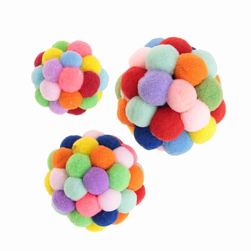 Weich, Elastisches, Sicheres Haustierplüschspielzeug, Helle Farbe, Süße Form, Bell Eingebaut, Unterhaltsame Übungen für Katzen, Hunde, Welpen, Kleine Tiere, Zufällige Farbe, (S) von Solinder