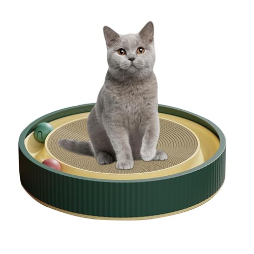 Sollee Kratzspielzeug für Katzen - Post Pad Interactive Training Übungsspielzeug mit Ball | Katzenkratzspielzeug, Kätzchenspielzeug, Katzenkratzunterlage für Kätzchen und Hauskatzen, Katzenbett von Sollee