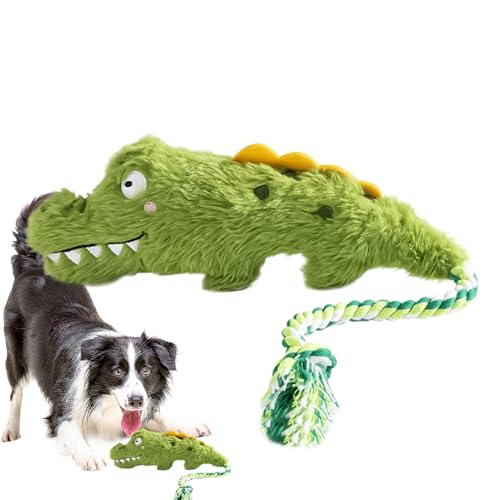 Sollee Plüsch Hundespielzeug | Hundespielzeug Mit Quietschfunktion Und Krokodil Design | Realistische Interaktive Kauspielzeuge Für Zahnung Und Training Zu Hause Park Garten Drinnen Sollee Plüsch Hundespielzeug | Hundespielzeug Mit Quietschfunktion Und Krokodil Design | Realistische Interaktive Kauspielzeuge Für Zahnung Und Training Zu Hause Park Garten Drinnen von Sollee