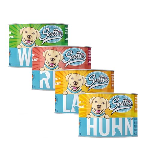 Sollis Hundefutter Nassfutter für Hunde | 0% Getreide | 0% Zucker | Natur pur in verschiedenen Sorten & Größen (Klassik Mix, 24x200g) Sollis Hundefutter Nassfutter für Hunde | 0% Getreide | 0% Zucker | Natur pur in verschiedenen Sorten & Größen (Klassik Mix, 24x200g) von Sollis