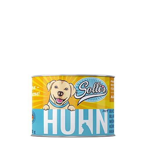 Sollis Hundefutter Nassfutter 6er-Pack | ohne Getreide | Verschiedene Sorten & Größen (Huhn, 6x200g) von Sollis