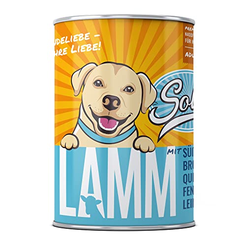 Sollis Hundefutter Nassfutter 6er-Pack | ohne Getreide | Verschiedene Sorten & Größen (Lamm, 6x400g) von Sollis