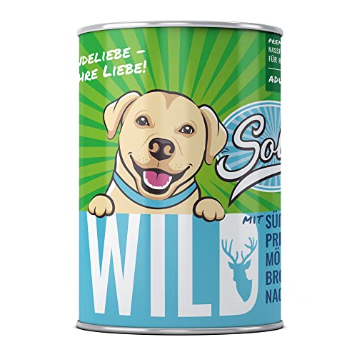 Sollis Hundefutter Nassfutter 6er-Pack | ohne Getreide | Verschiedene Sorten & Größen (Wild, 6x400g) von Sollis