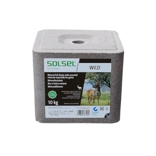 SOLSEL Wildleckstein 10 kg Mineral für Hochwild Niederwild Rotwild Rehwild von Solsel