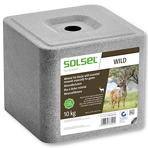 SOLSEL Wildleckstein 10 kg Mineral für Hochwild Niederwild Rotwild Rehwild von Solsel