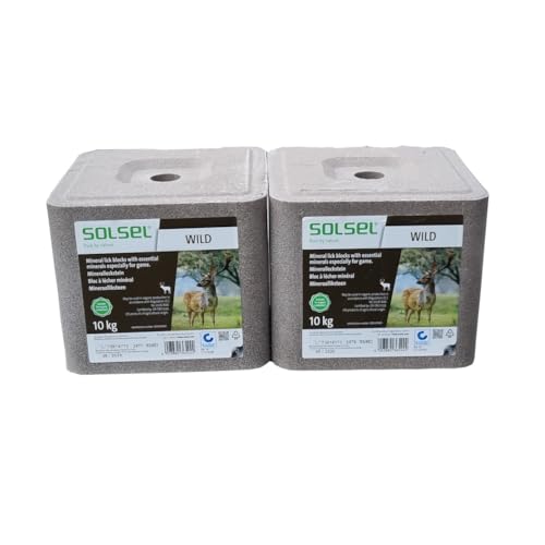 SOLSEL Wildleckstein 20 kg Mineral für Hochwild Niederwild Rotwild Rehwild von Solsel