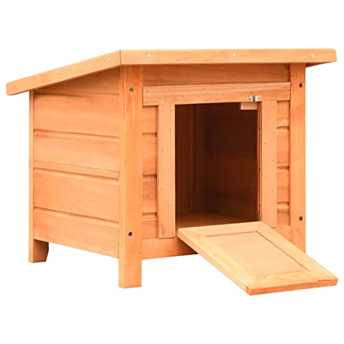 Somanki Katzenhaus, Cat Bed, Kleintierhaus, Katzenhütte, Katzenhöhle, Kaninchen Winterhaus, Kitten Zubehör, 50x46x43,5 cm Kiefernholz & Tannenholz von Somanki