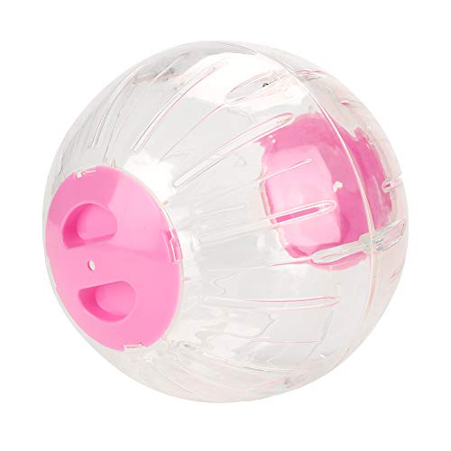 7,3-Zoll-Hamster-Mini-Übungsball, Transparenter Kunststoff-Hamster-Rennmaus-Laufaktivitäts-Übungsball aus Kleinem Haustier (Rosa) von Sonew