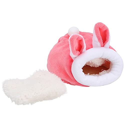 Gemütliches Baumwollhamsternest mit Niedlichem Design für Kleine Tiere - Warmes Schlafhaus für Hamster, Eichhörnchen und Kaninchen, Robustes Haustierbett für Ultimative Komfort (Kaninchenmuster) von Sonew