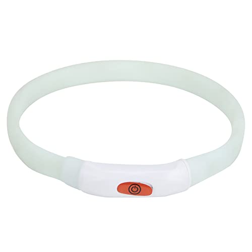 LED-Leuchtendes Hundehalsband, Silikon, USB-Aufladung, LED-Beleuchtung, Anti-Verlust-Sicherheit, verstellbares Halsband, für Katzen, kleine Hunde (bunt) von Sonew