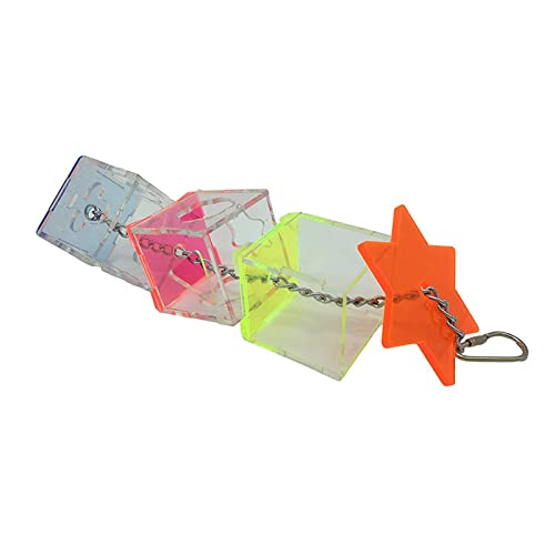 Sonew Acrylpapageien Futterspielzeug mit Abnehmbarem Hexagramm-Design, Leicht zu Assembles Fütterungsfutterschale für Beiß- und Intelligenzentwicklung-Mehrschichtiger Vogelzubehör für Haustier von Sonew