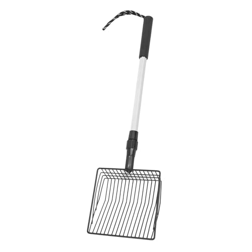 Sonew Ausleitbare Metallkatze Katzentrutze, Vielseitiger Hühnchen -Coop Poop -Schaufel mit Feinem Leinwand und Langem Griff (Modell A 2 Abschnitt Handle) von Sonew