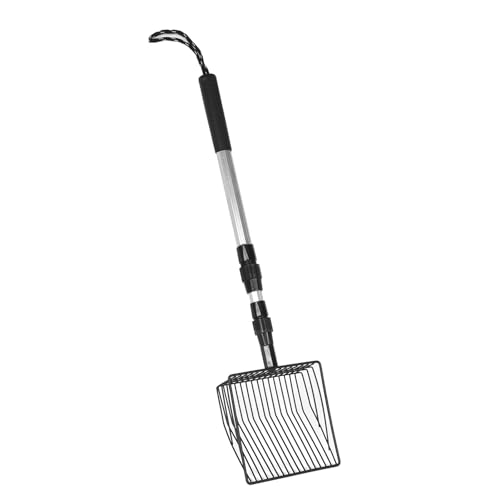 Sonew Ausleitbare Metallkatze Katzentrutze, Vielseitiger Hühnchen -Coop Poop -Schaufel mit Feinem Leinwand und Langem Griff (Modell B 3 Abschnitt Handle) von Sonew