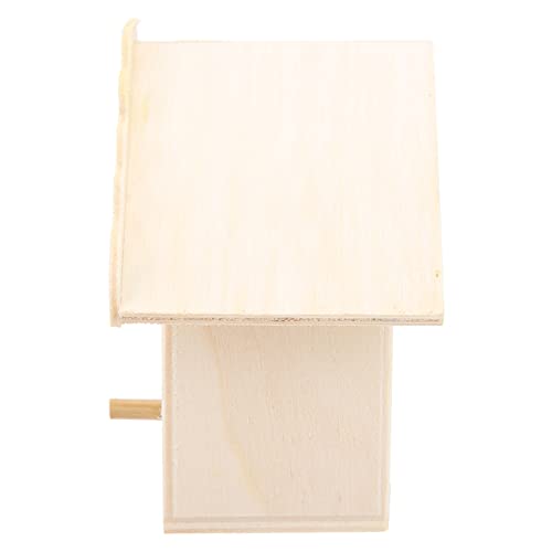 Sonew Kreatives DIY -Holz -Vogelhaus Kit für Handgefertigtes Holzvogelkäfig mit Spitzenelauf Nr. 4, Natürliches Verbundbrett für Wohnkultur und Nistaktivitäten Im Freien (Spitzentraufe Nr. 4) von Sonew